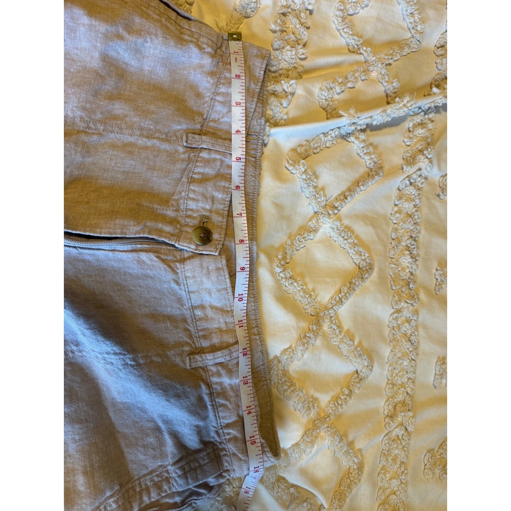 J. Jill Love Linen Tan Flax Wide Leg Crop Pants Elastic Back WPT315622 - Picture 4 of 7